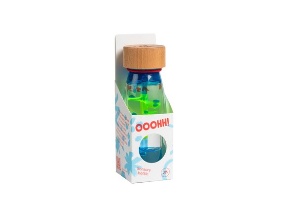 Motricité - Eveil Sensoriels et Tactiles - Bouteille sensorielle - spiral bleu