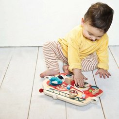 Jouets - Jouets Multi-Activités - Panneau d'activités bois le camion de pompier