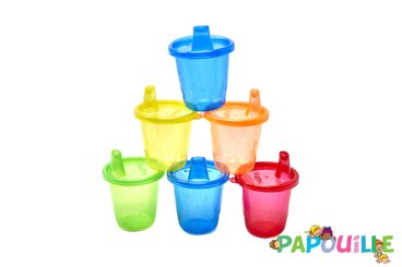 Repas - Tasse d’apprentissage - Lot de 6 gobelets 210ml avec bec nuby