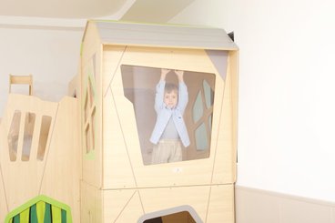 Motricité - Structure et panneaux D'activités - Maison de jeu – 5 pièces en angle
