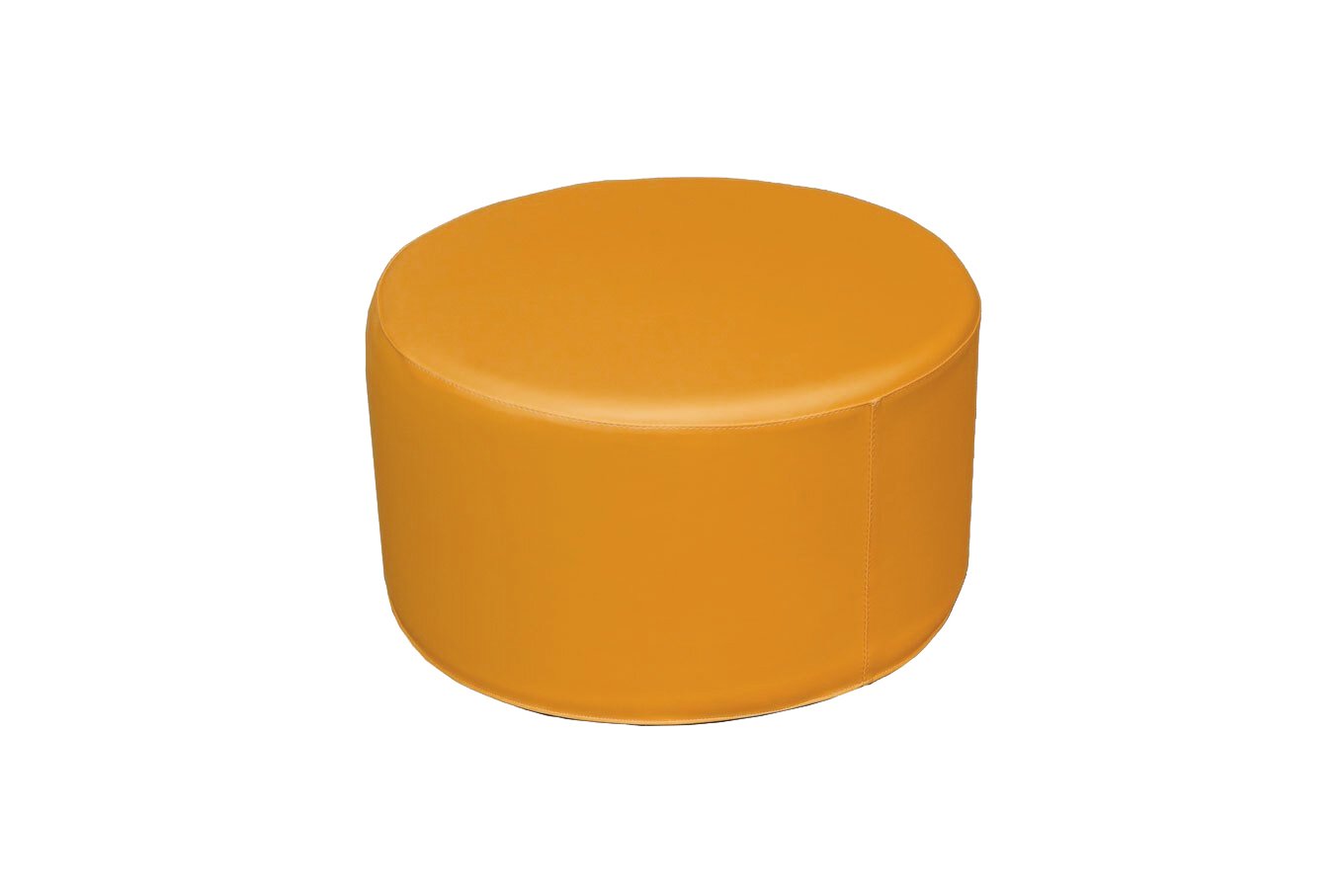 Pouf cylindrique hauteur 32 cm orange