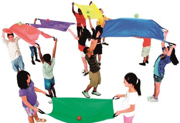 Motricité - Jeux de Motricité Libre - Lot 6 parachutes 