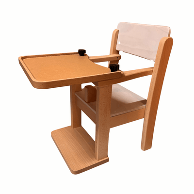Puériculture - Chaise haute bébé et Siège Repas - Chaise en bois avec tablette - T0