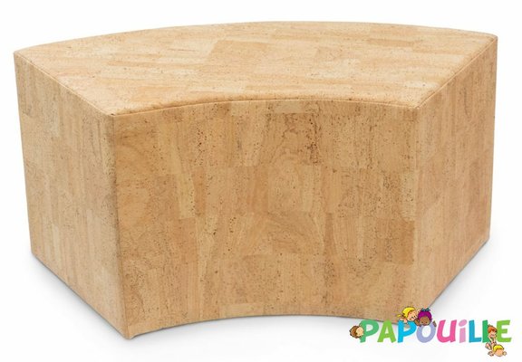 Mobilier - Meuble en mousse et Pouf - Banc semi-circulaire en liège pour adultes