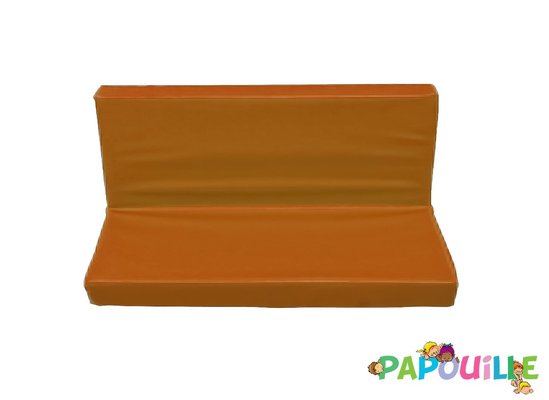 Mobilier - Meuble en mousse et Pouf - Banquette ras de sol sans armature orange