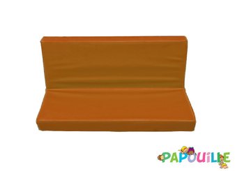 Mobilier - Meuble en mousse et Pouf - Banquette ras de sol sans armature orange