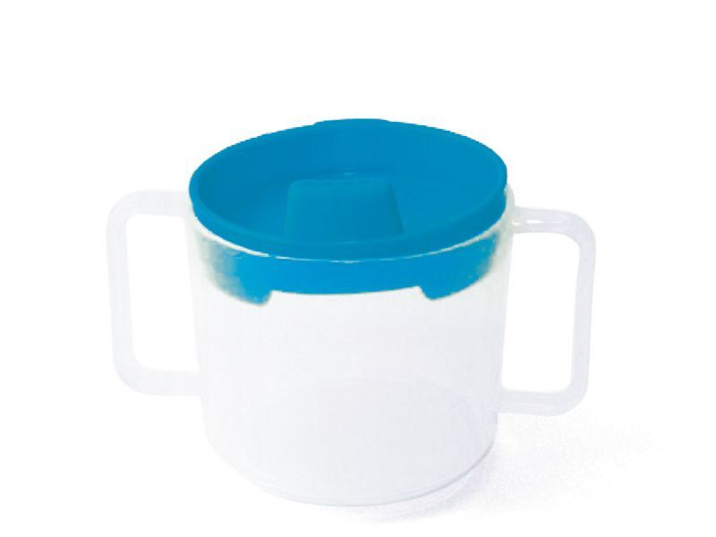 Tasse à bec droit avec couvercle 20cl bleu