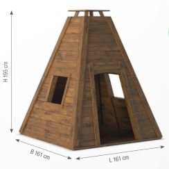 Mobilier - Aire de jeux et structure extérieure - Cabane en bois tipi