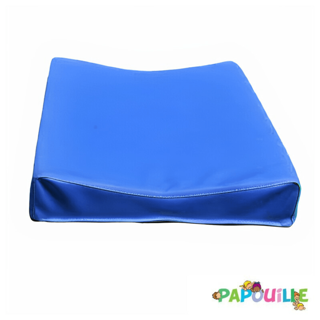 Matelas à langer incurvé galbé 50 x 70 cm en mousse pvc bleu roi