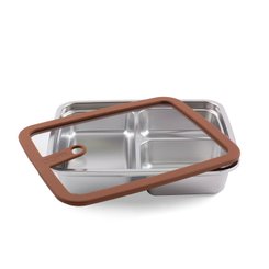 Repas - Raviers, Coupelles et boite de conservation - Boite de conservation 3 compartiments - 160 cl - Inox micro-ondable