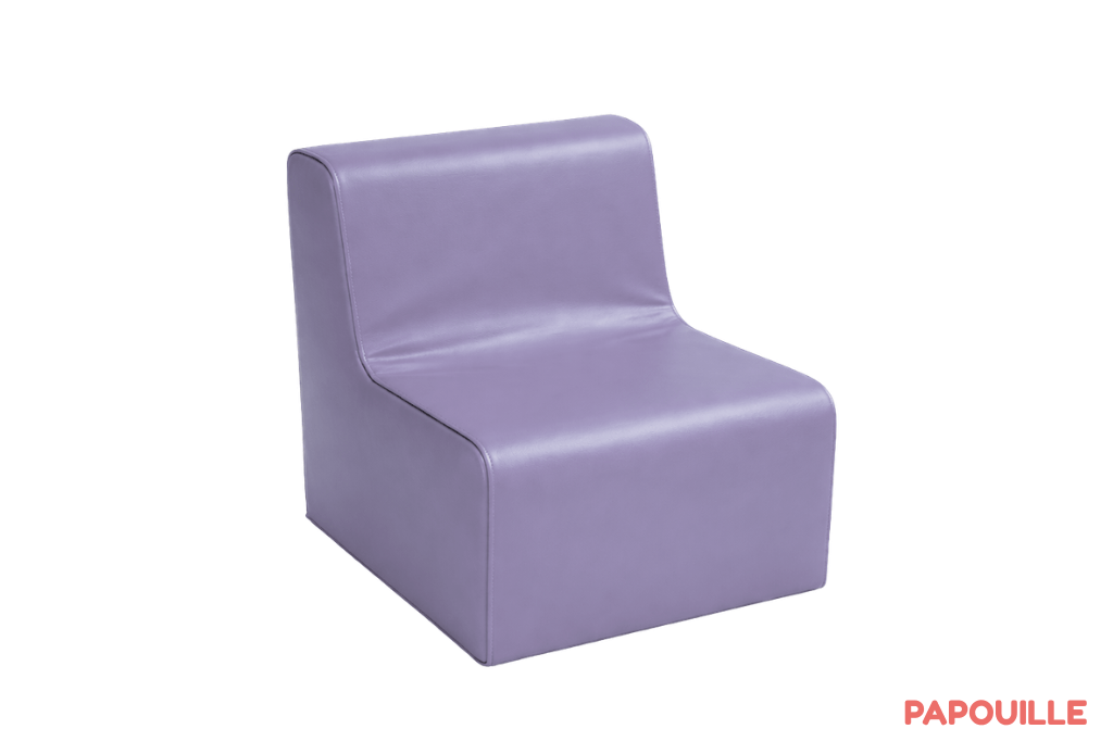 Chauffeuse droite hauteur 25cm parme