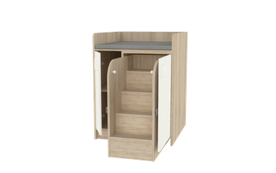 Change - Meuble à Langer crèche - Meuble à langer avec escalier et tapis