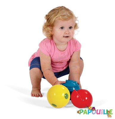 Balles sensorielles - 3 balles souples avec des textures différentes pour  les bébés et les plus grands - jeu d'éveil Ludi