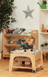 Jeux - Bac à Sable et Accessoires  - Table à roulettes sable et eau - H59