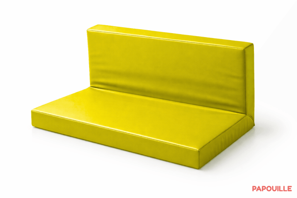 Mobilier - Meuble en mousse et Pouf - Banquette ras de sol sans armature jaune