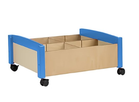 Mobilier - Accessoires pour meuble de rangement - Bac à rangements rectangulaire avec roulettes bleu