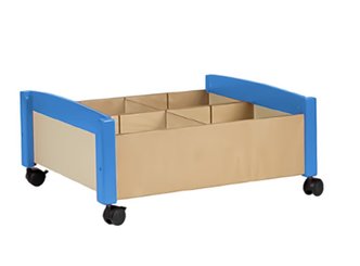 Mobilier - Accessoires pour meuble de rangement - Bac à rangements rectangulaire avec roulettes bleu