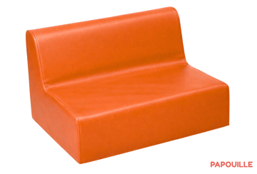 Mobilier - Meuble en mousse et Pouf - Banquette enfant 2 à 3 places en mousse pvc h. 17cm orange