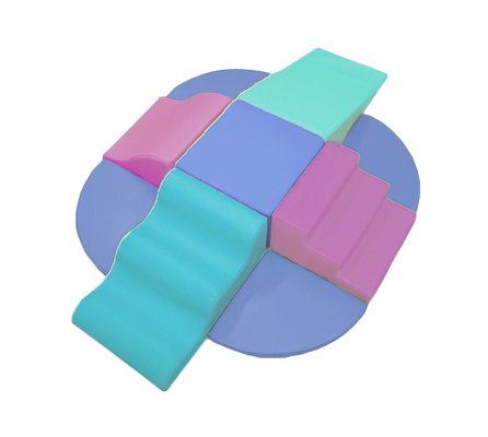 Motricité - Parcours de Motricité Crèche - Kit de modules tipas avec tapis et velcro essentiel en mousse v4
