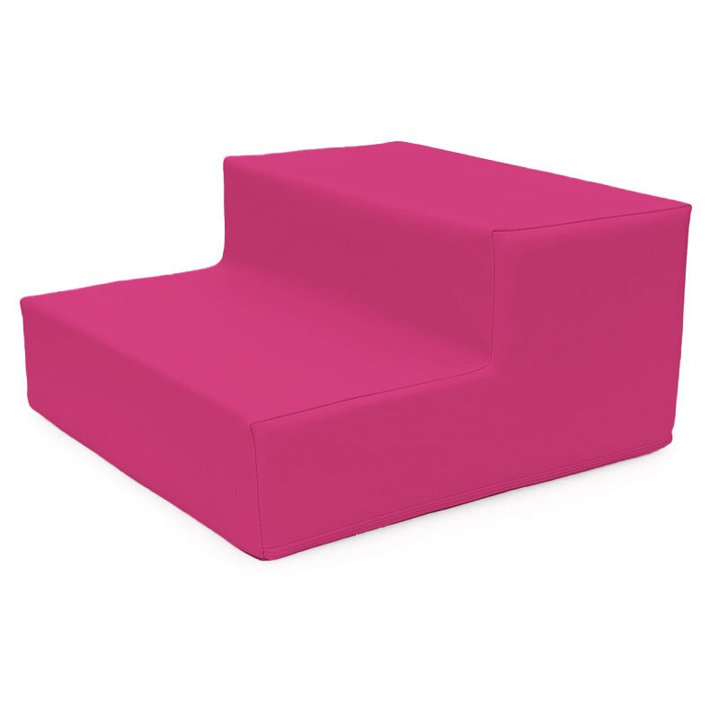 Module escalier en mousse 2 marches fuchsia