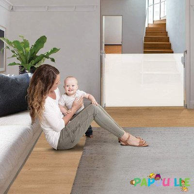Médical et Prévention - Barrières de Sécurité Enfant - Barrière de sécurité retractable - blanc 0-140 cm