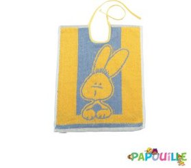 Repas - Bavoir - Lot de 6 bavoirs à lacets 30 x 40 cm coloris assortis lapin