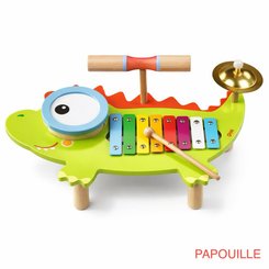 Jouets - Jouets Musicaux - Xylophone crocodile avec livret de partitions