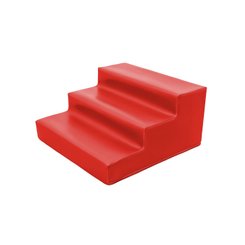 Motricité - Module de Motricité Enfant - Module bloc 3 marches en mousse l.60 x h.30cm rouge