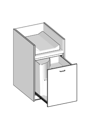 Change - Meuble à Langer crèche - Table à langer sur Mesure - 600x830 mm