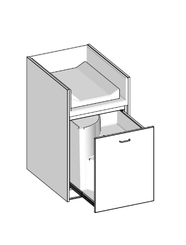 Change - Meuble à Langer crèche - Table à langer sur Mesure - 600x830 mm