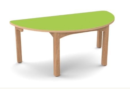 Table en bois 1/2 luneT0 - Vert