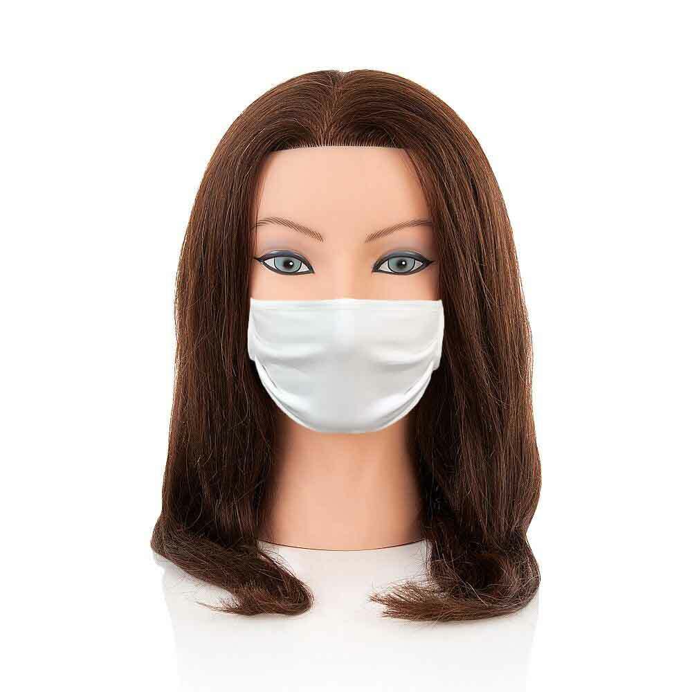 Masque protection visage tissu uns1 réutilisable anti-projections adulte blanc afnor