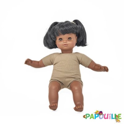 Jouets - Poupons, Peluches et Accessoires - Poupée corps mou avec cheveux 30cm fille africain