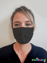 Médical et Prévention - Protection et Sécurité (EPI) - Masque protection visage tissu uns1 réutilisable anti-projections adulte noir afnor