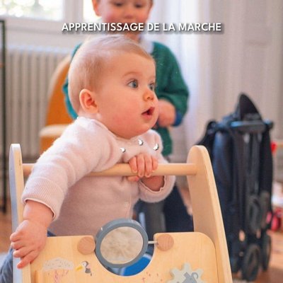 Jeux - Porteurs, Draisiennes, Marcheurs - Chariot de marche en bois loop