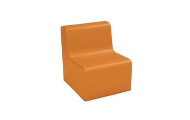 Mobilier - Meuble en mousse et Pouf - Chauffeuse droite hauteur 25cm orange