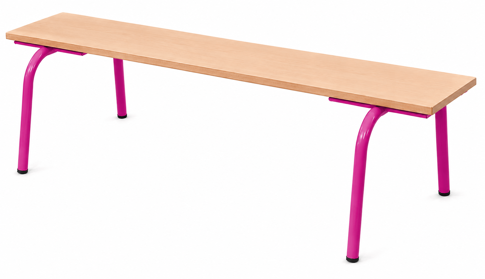 Banc mélaminé sans dossier 160 cm - T2 - Fuchsia