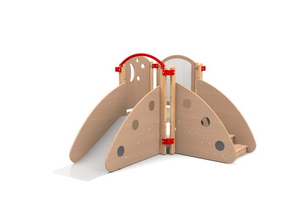 Mobilier - Structure de motricité / activité intérieur - Structure 1er pas en angle hêtre