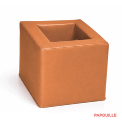Mobilier - Meuble en mousse et Pouf - Cube de rangement 28 cm - Abricot