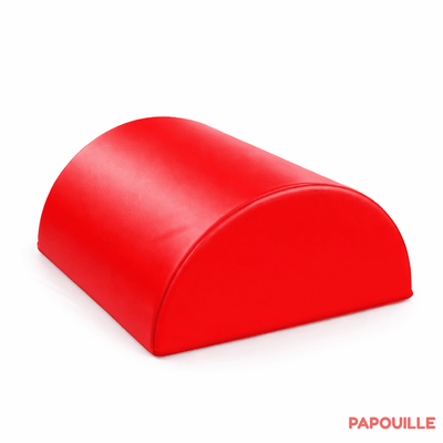 Motricité - Module de Motricité Bébé - Module bloc demi 1/2 rond en mousse pvc h.23cm rouge