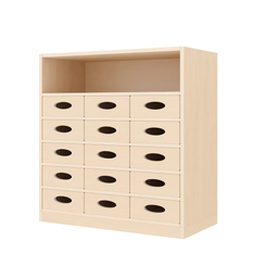 Mobilier - Meuble de rangement scolaire - Meuble de rangement 15 bacs - Nalo