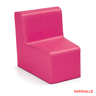 Mobilier - Meuble en mousse et Pouf - Chauffeuse d'angle hauteur 25cm fuchsia