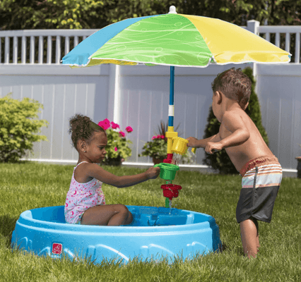 Jeux - Jeux extérieurs - Piscine de jeu avec parasol