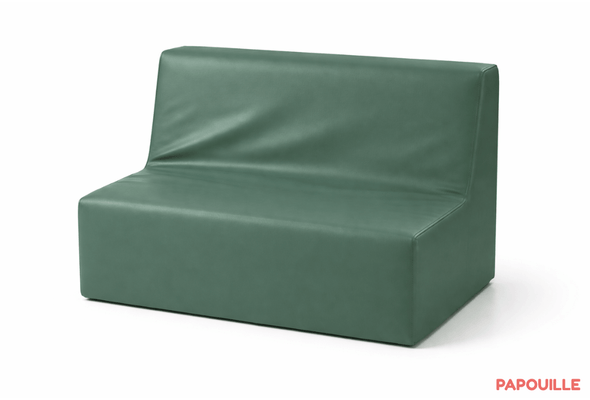 Mobilier - Meuble en mousse et Pouf - Banquette enfant 2 à 3 places en mousse pvc h. 25cm bleu canard