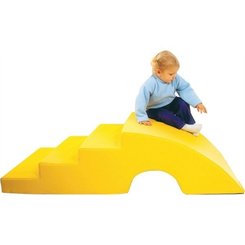 Motricité - Module de Motricité Enfant - Module dôme à marches en mousse pvc h. 36 cm jaune
