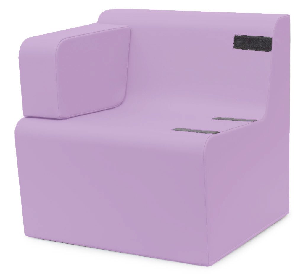 Fauteuil individuel allaitement 1 accoudoir lilas