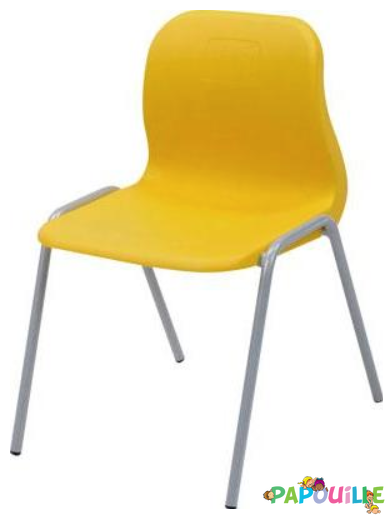 Chaise empilable clara t1 jaune