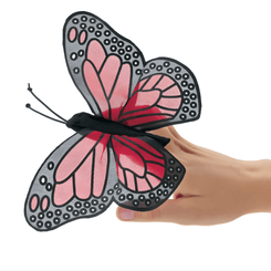 Jeux - Marionnettes, Théâtre  - Marionnette à doigt - Papillon monarque
