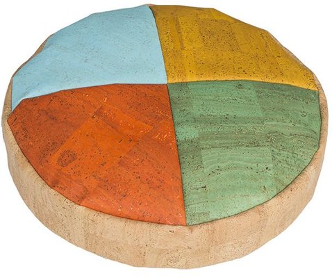 Mobilier - Meuble en mousse et Pouf - Lot de 4 coussins rond 4 couleurs en liège