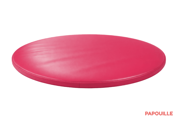Motricité - Tapis de motricité bébé et enfant - Tapis rond en mousse pvc diam.130cm x ep.3cm fuchsia
